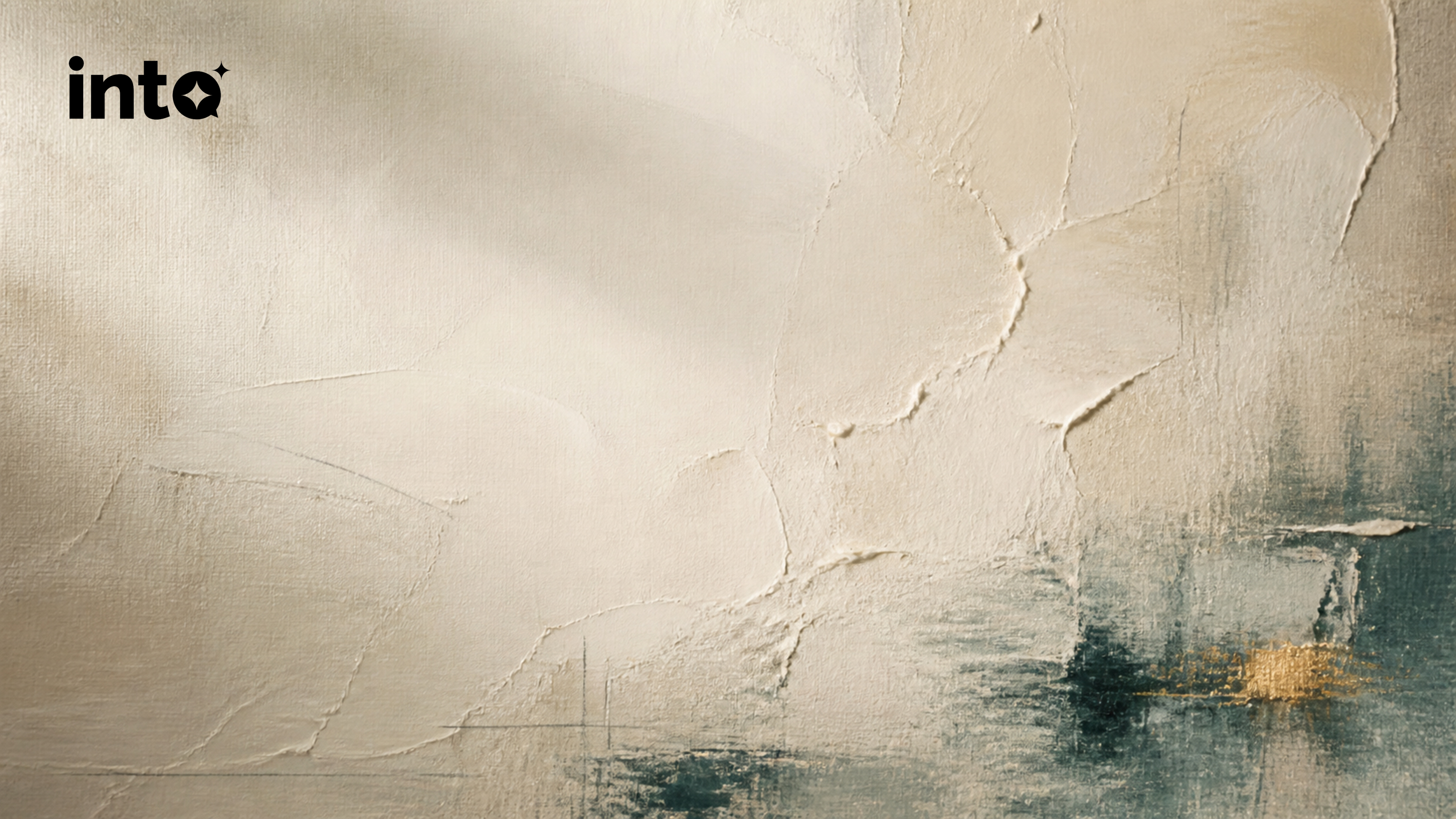 Warm-light impasto desktop background — contemporary abstract oil painting