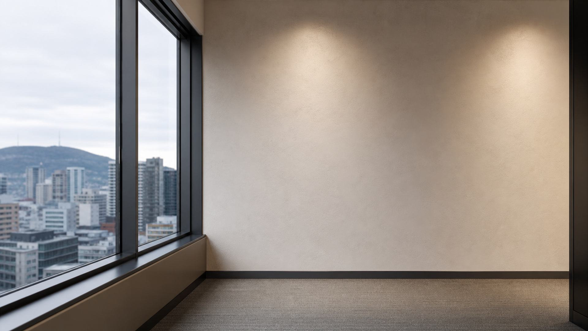 Webcam-ready private office background
