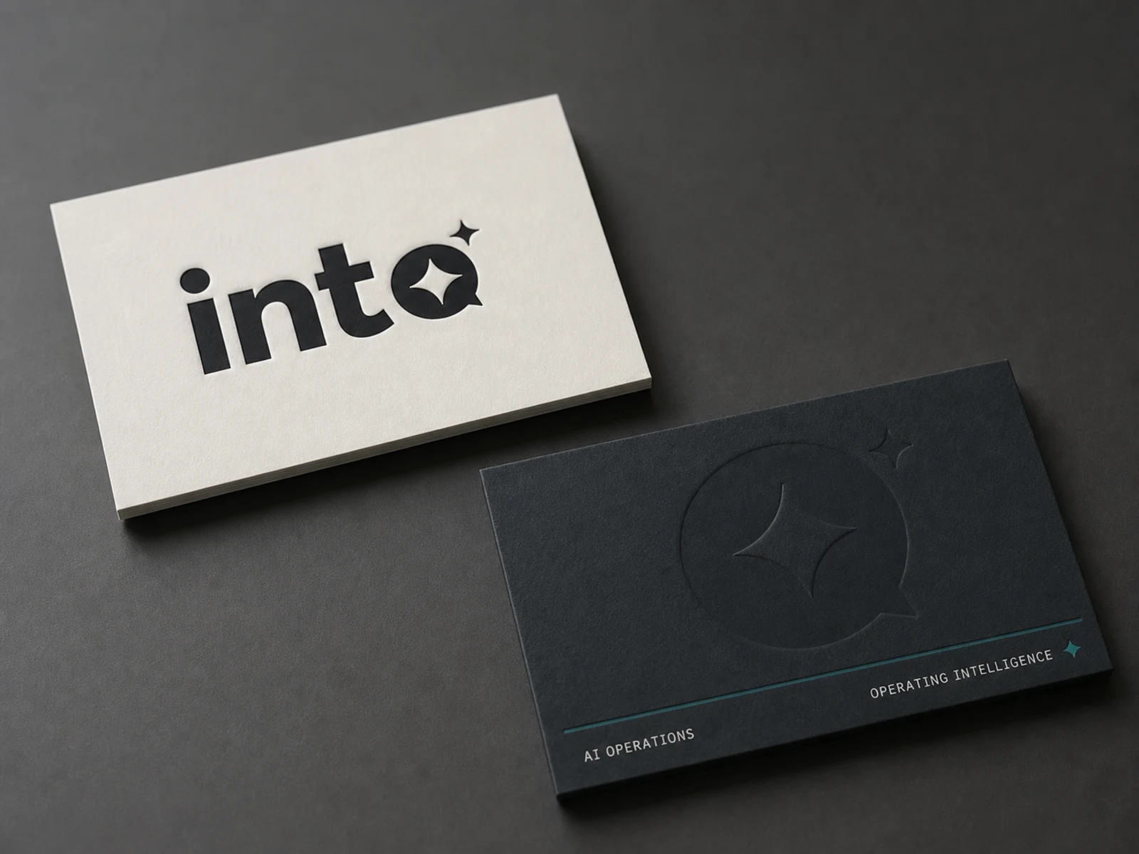 INTO Consulting business card mockup